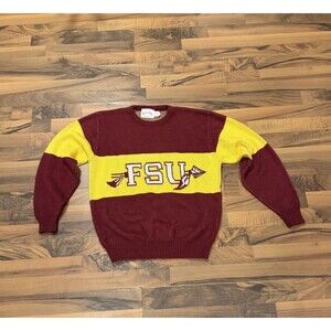 NUTMEG Made in the USA FSU Knit Sweater VINTAGE Sz. Large *Rare*